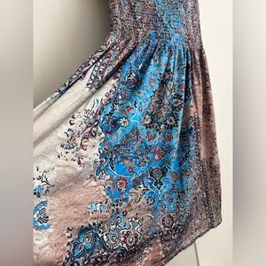 Bohemian Strapless Mini Dress